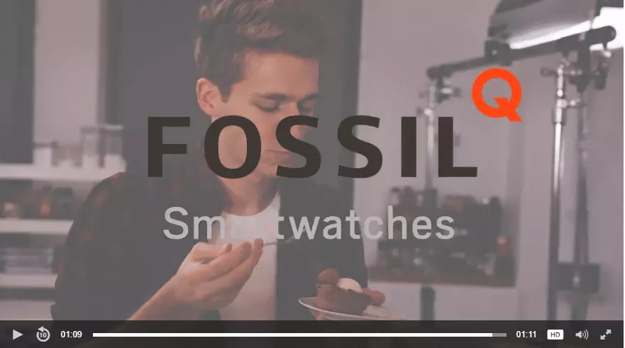Fossil Video Ad in a Tasty Video