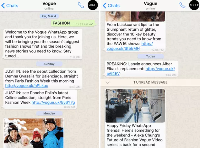 Vogue Whatsapp Bot