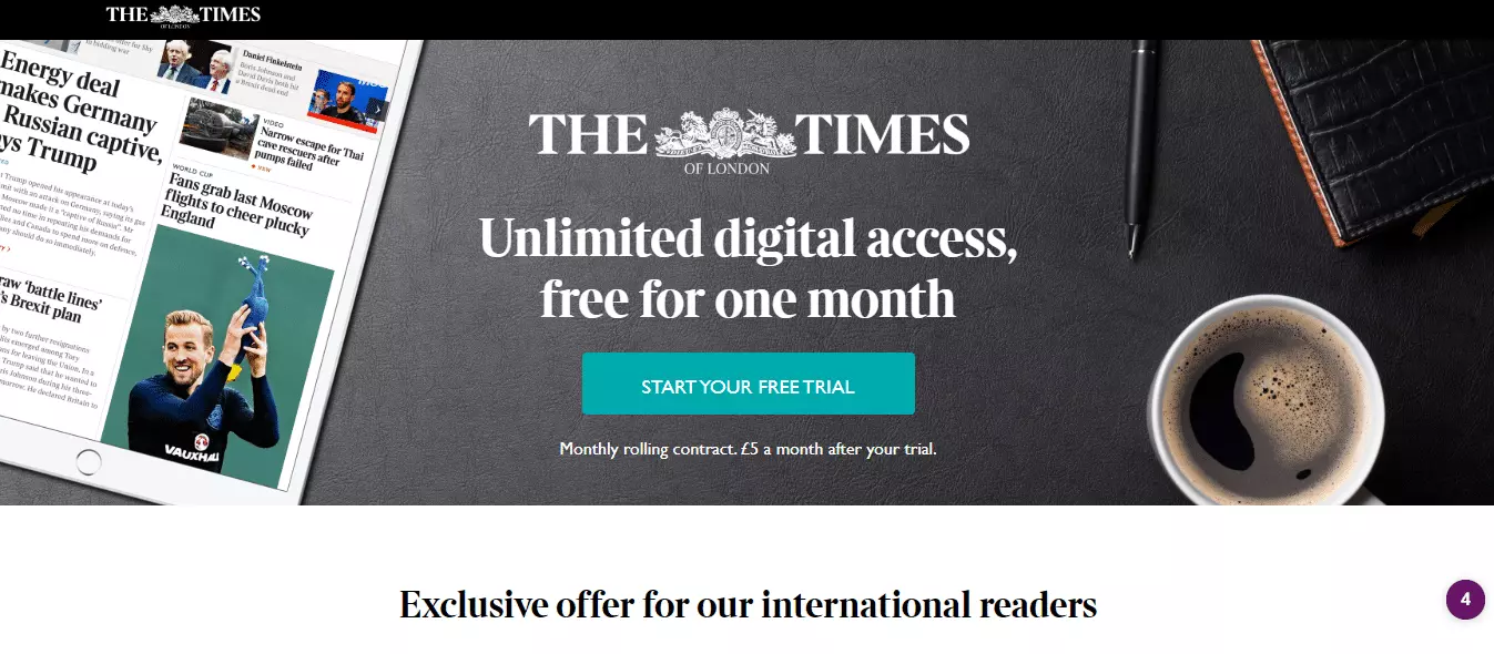 The Times Metered Paywall