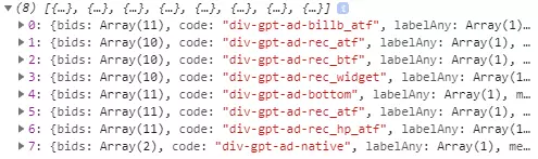 check bidders associated with an ad unit in console