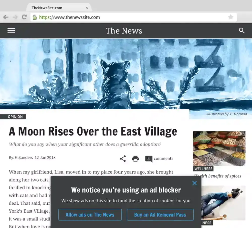 the news site