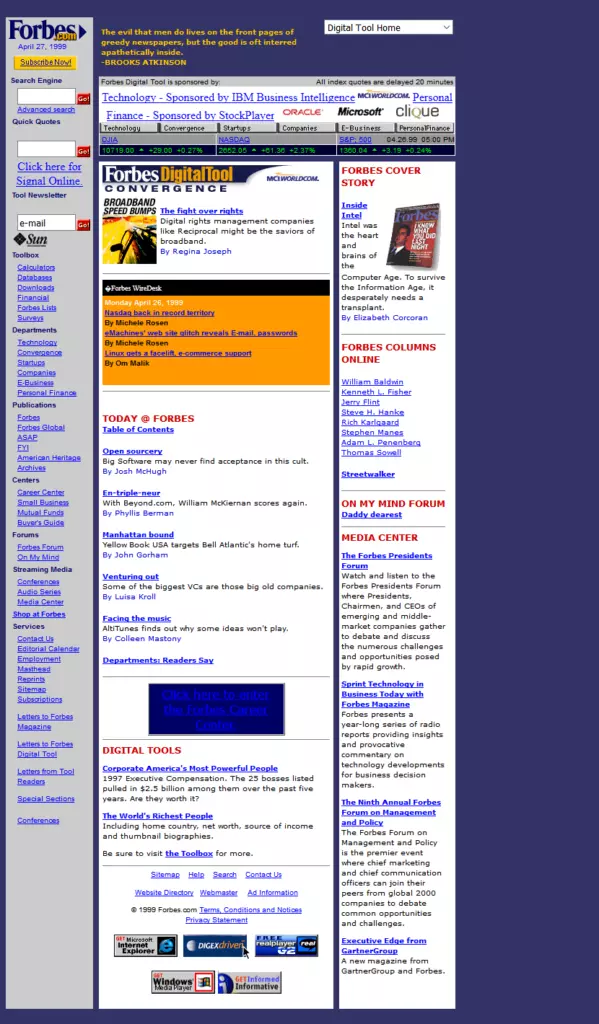 Forbes design in 1999